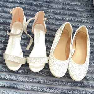 Dream Pairs Sparkling White Kids Dress Shoes